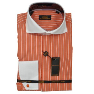 steven-land-spread-collar-two--tone-dress-shirt-ds1066-orange